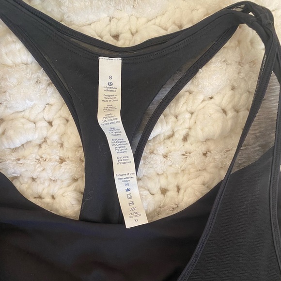 Lululemon Black Tank with Built in Bra - Picture 5 of 5